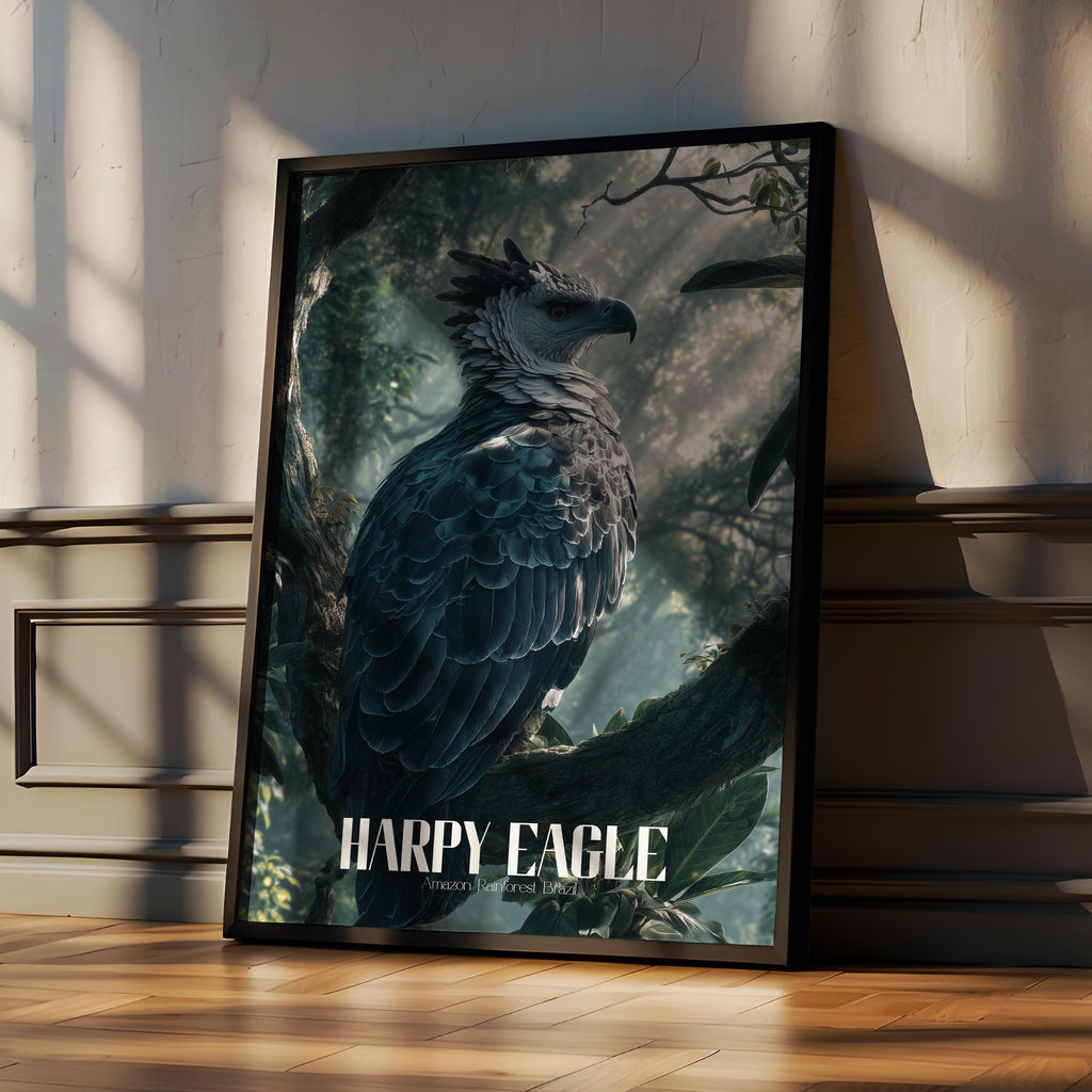 Harpy Eagle Print: Powerful Bird of Prey - Wildlife Wall Art