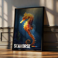 Seahorse Framed Poster: Ocean Animal Wall Art for Nursery or Kids Room