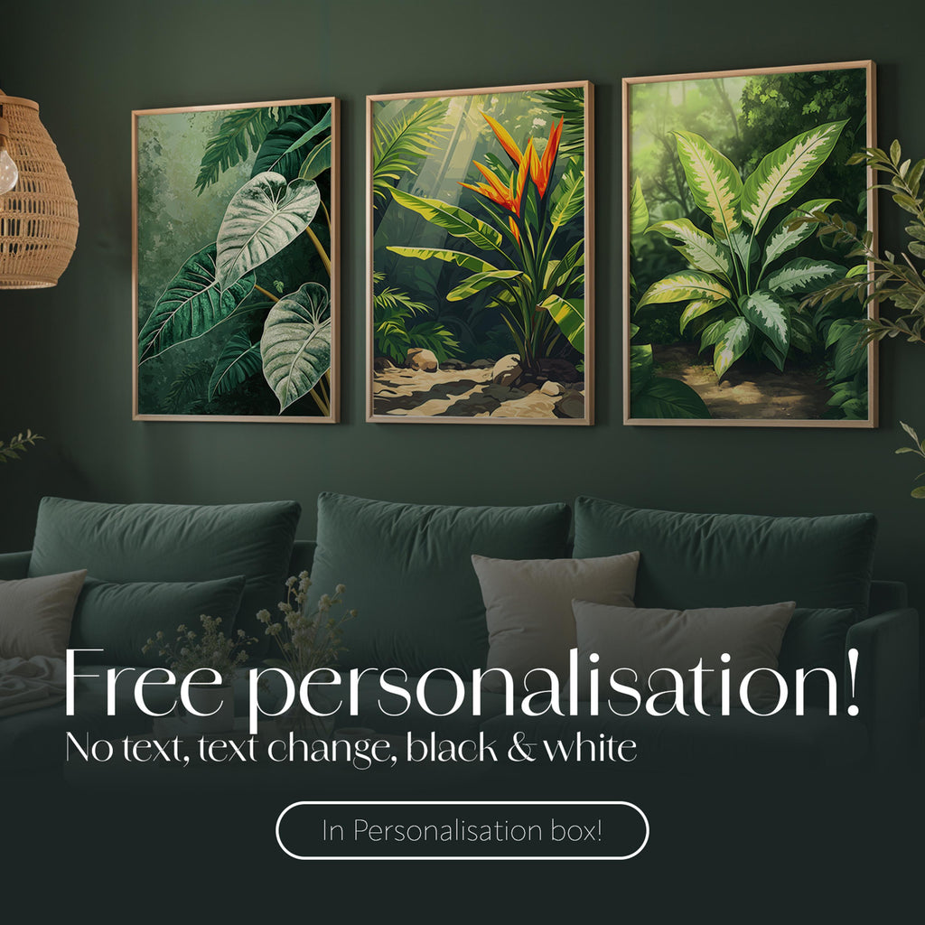 Bird of Paradise Flower Plant Print: Tropical Botanical Illustration