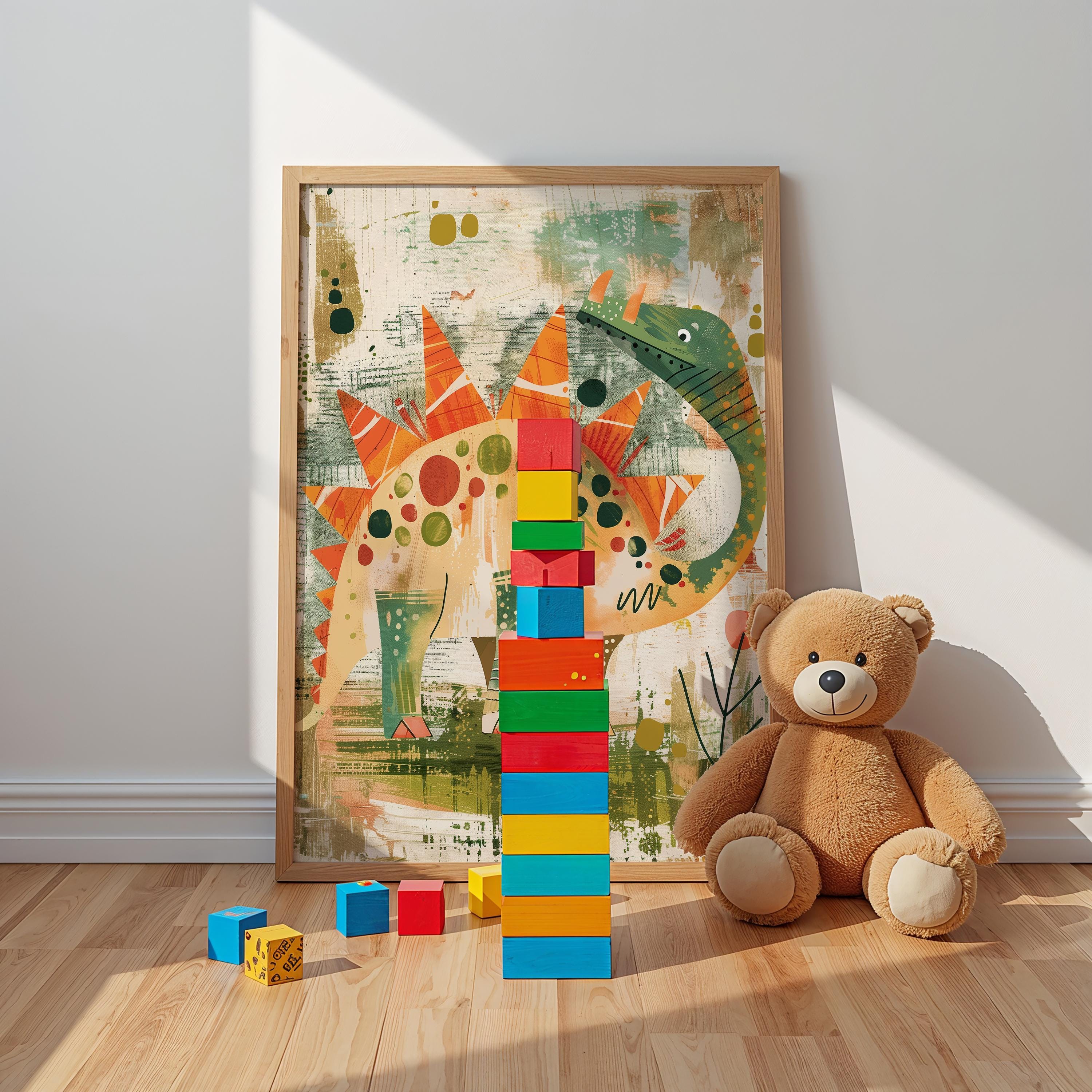 Stegosaurus Nursery Art Print