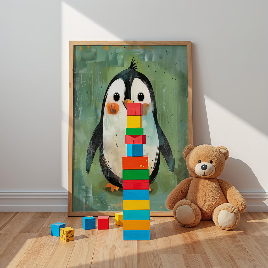 Penguin Nursery Wall Art – Arctic Animal Print