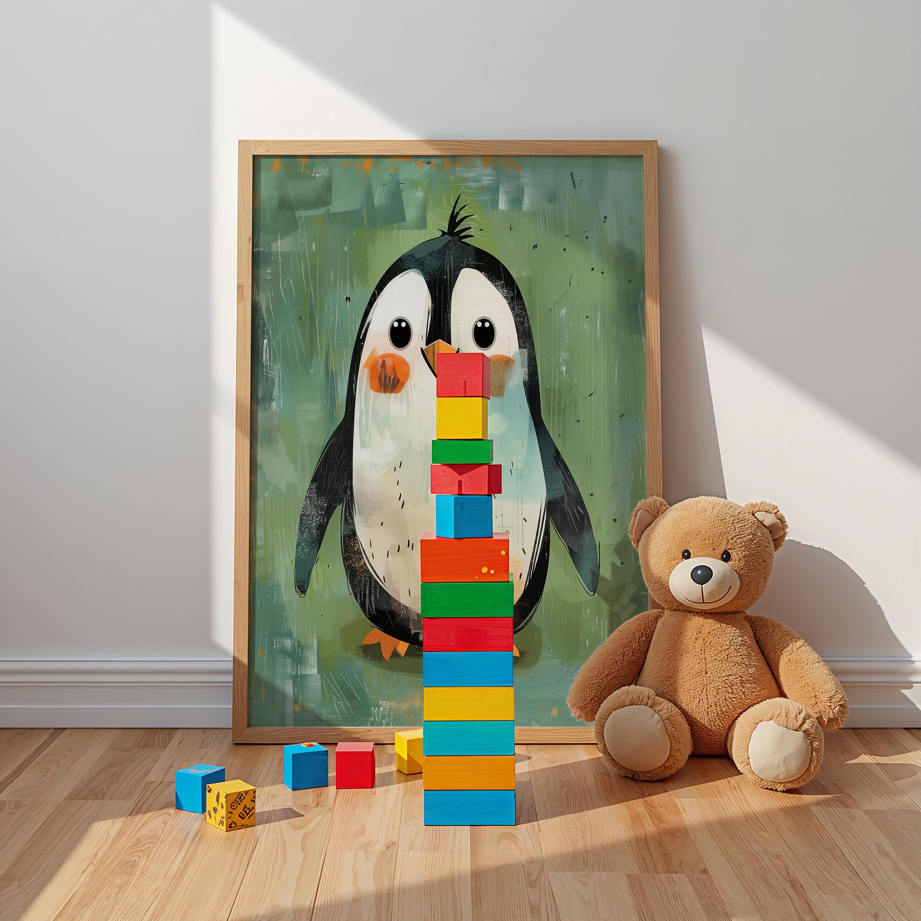 Penguin Nursery Wall Art – Arctic Animal Print