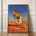 Kangaroo Art Print: Modern Australian Wildlife Poster