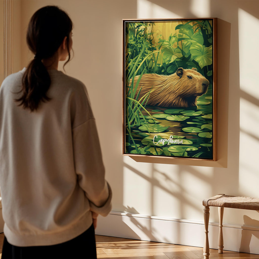 Capybara Art Print – Wildlife Illustration, Home or Nursery Decor