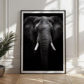 Black and White Elephant Print: Majestic Wildlife Wall Art