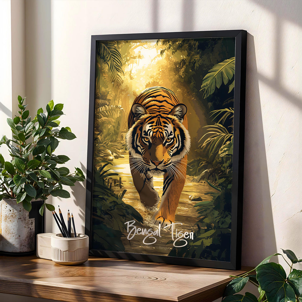 Bengal Tiger Art Print: India Wildlife Illustration
