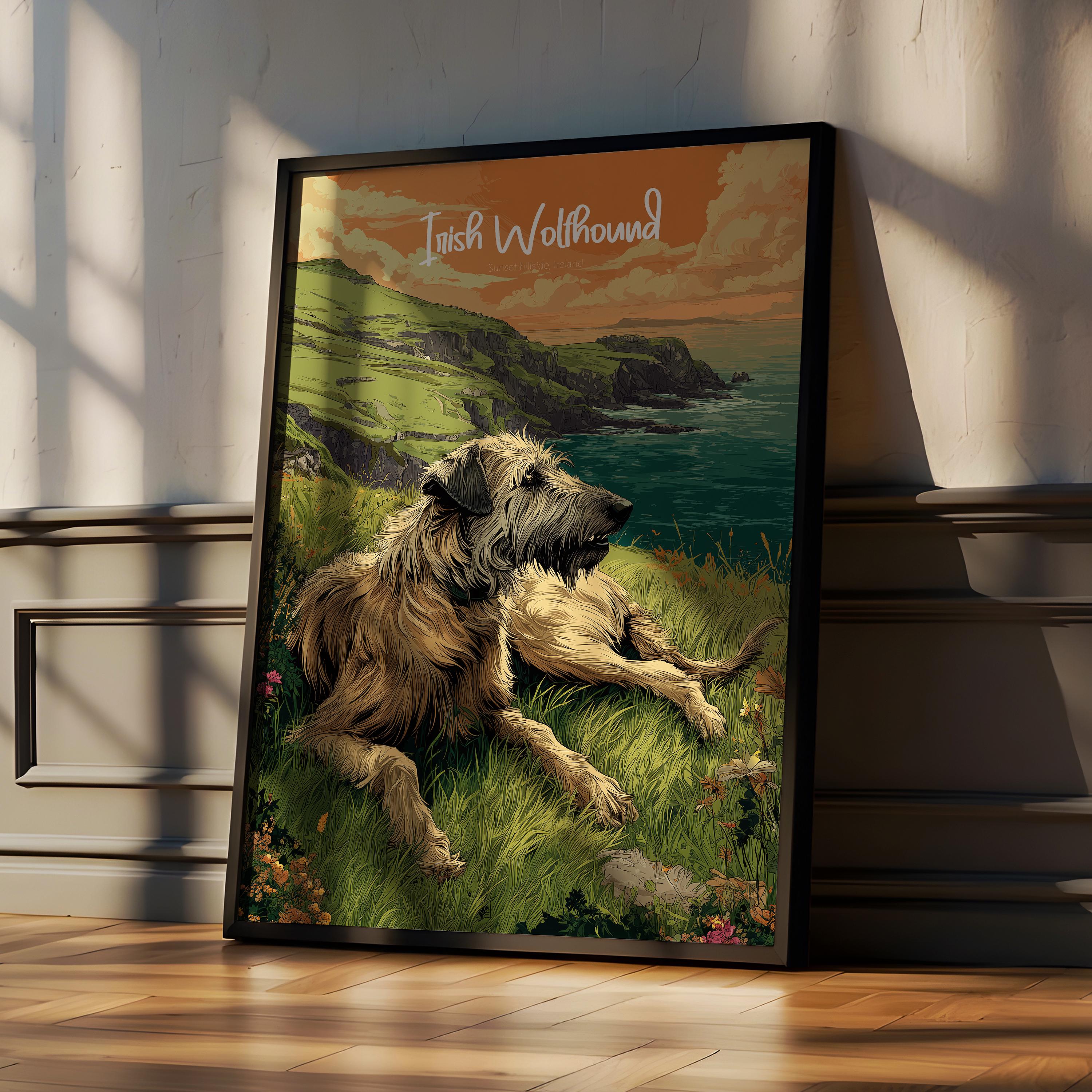 Irish Wolfhound Print: Gentle Giant Dog Breed Wall Art