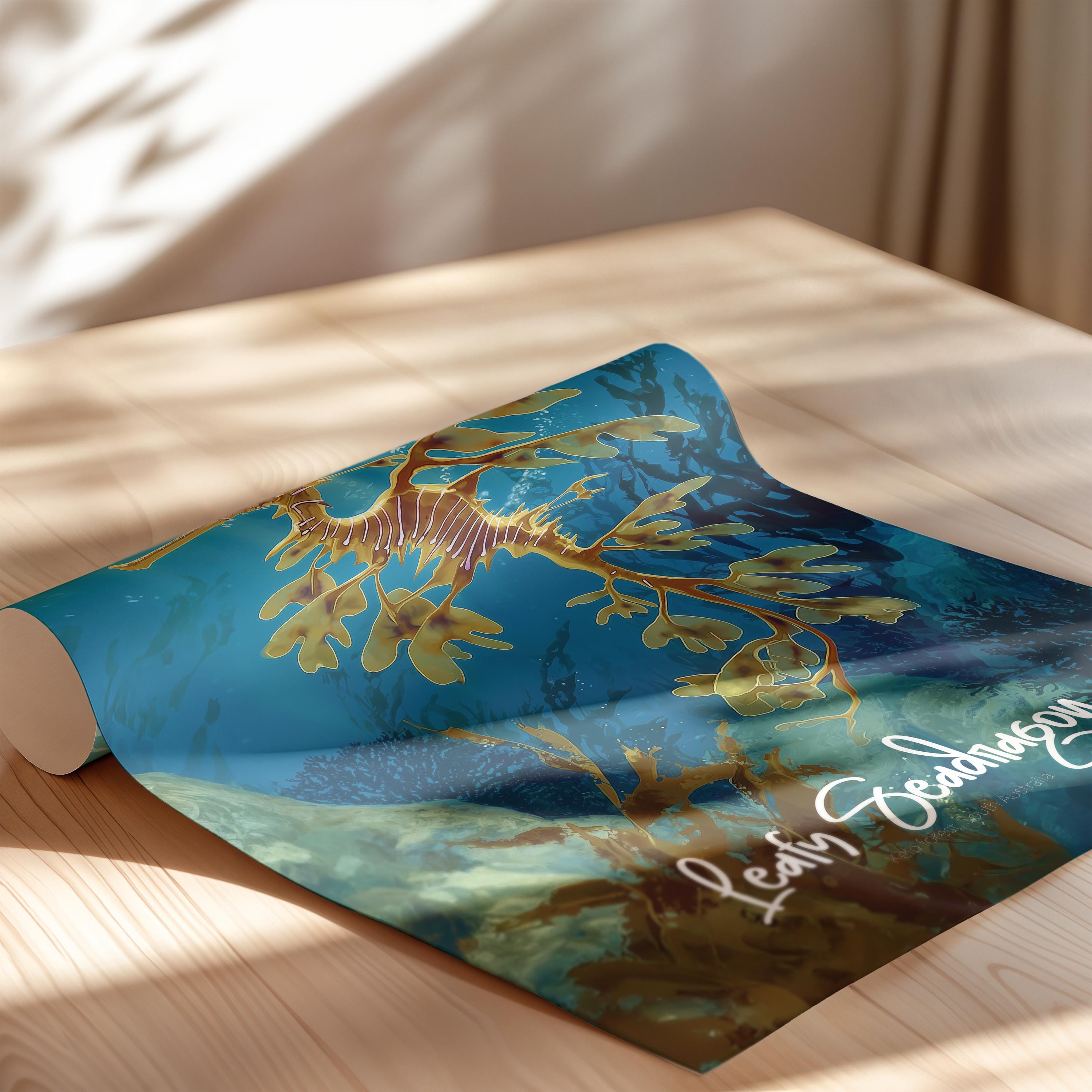 Leafy Seadragon Print: Unique Ocean Creature Wall Art