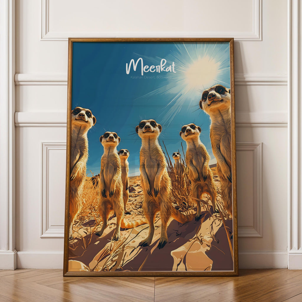 Meerkat Safari Animal Print, Nursery Wall Art