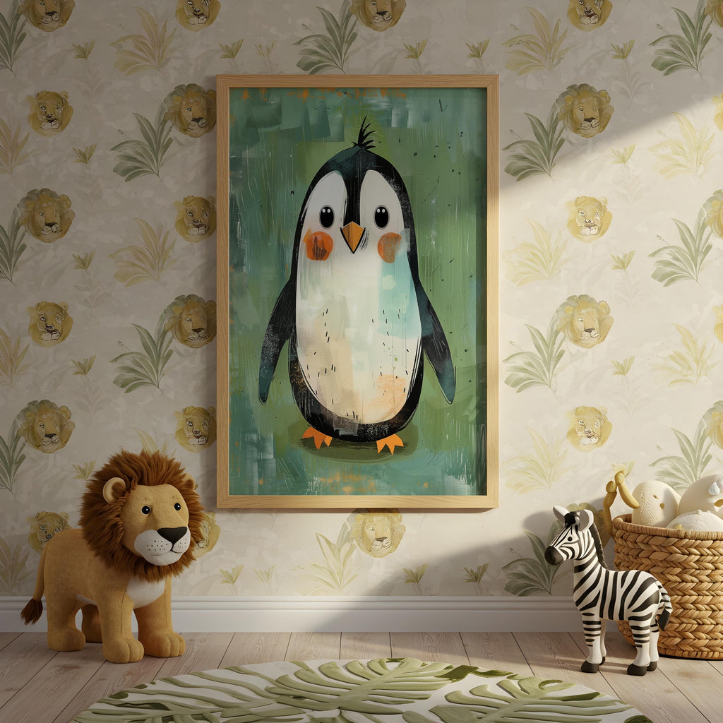 Penguin Nursery Wall Art – Arctic Animal Print