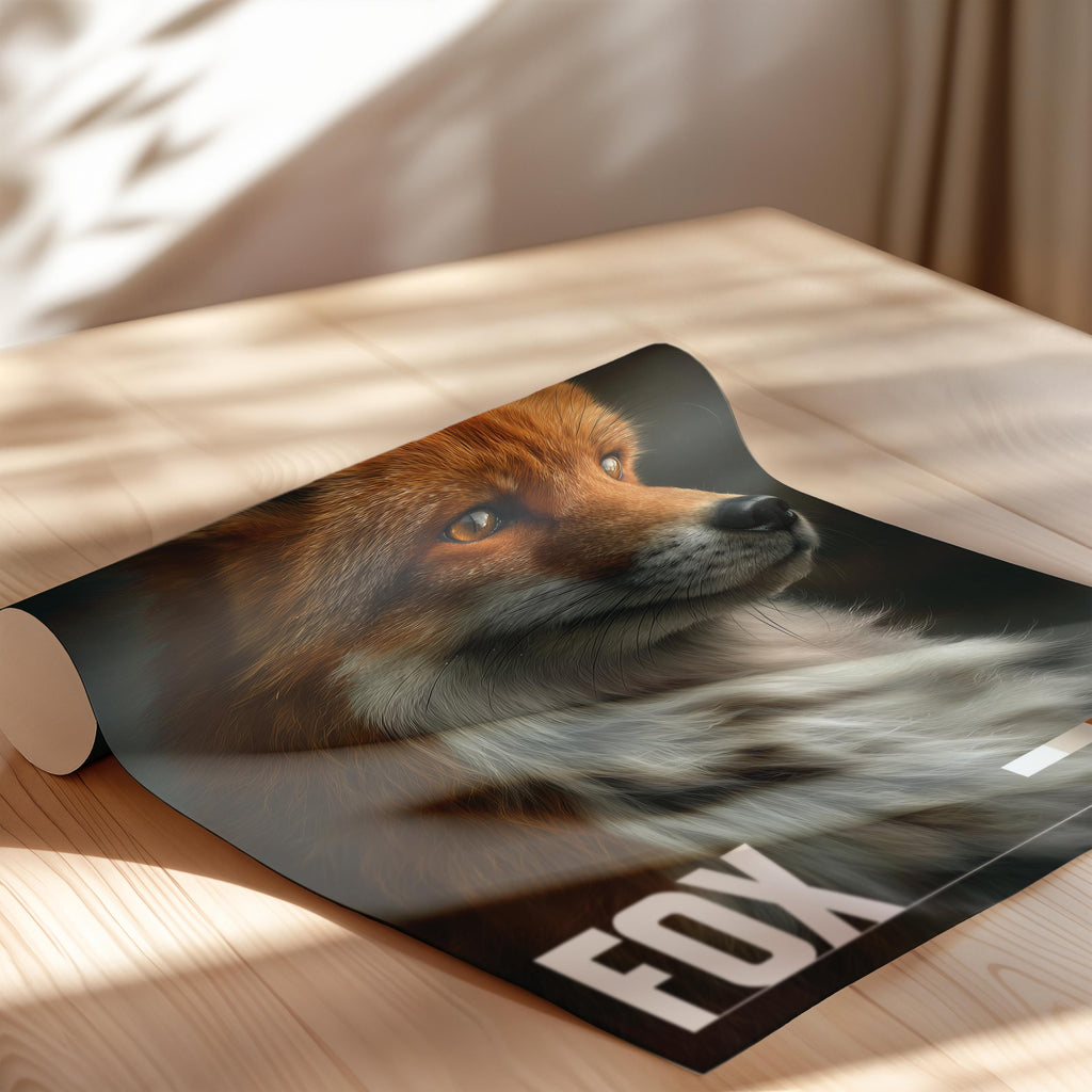 Fox Framed Poster: Woodland Animal Wall Art for Nursery or Kids Room