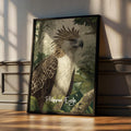 Philippine Eagle Framed Poster: Rare Bird Nursery Decor, Wildlife Art