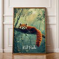 Red Panda Print: China Wildlife Illustration, Animal Wall Art