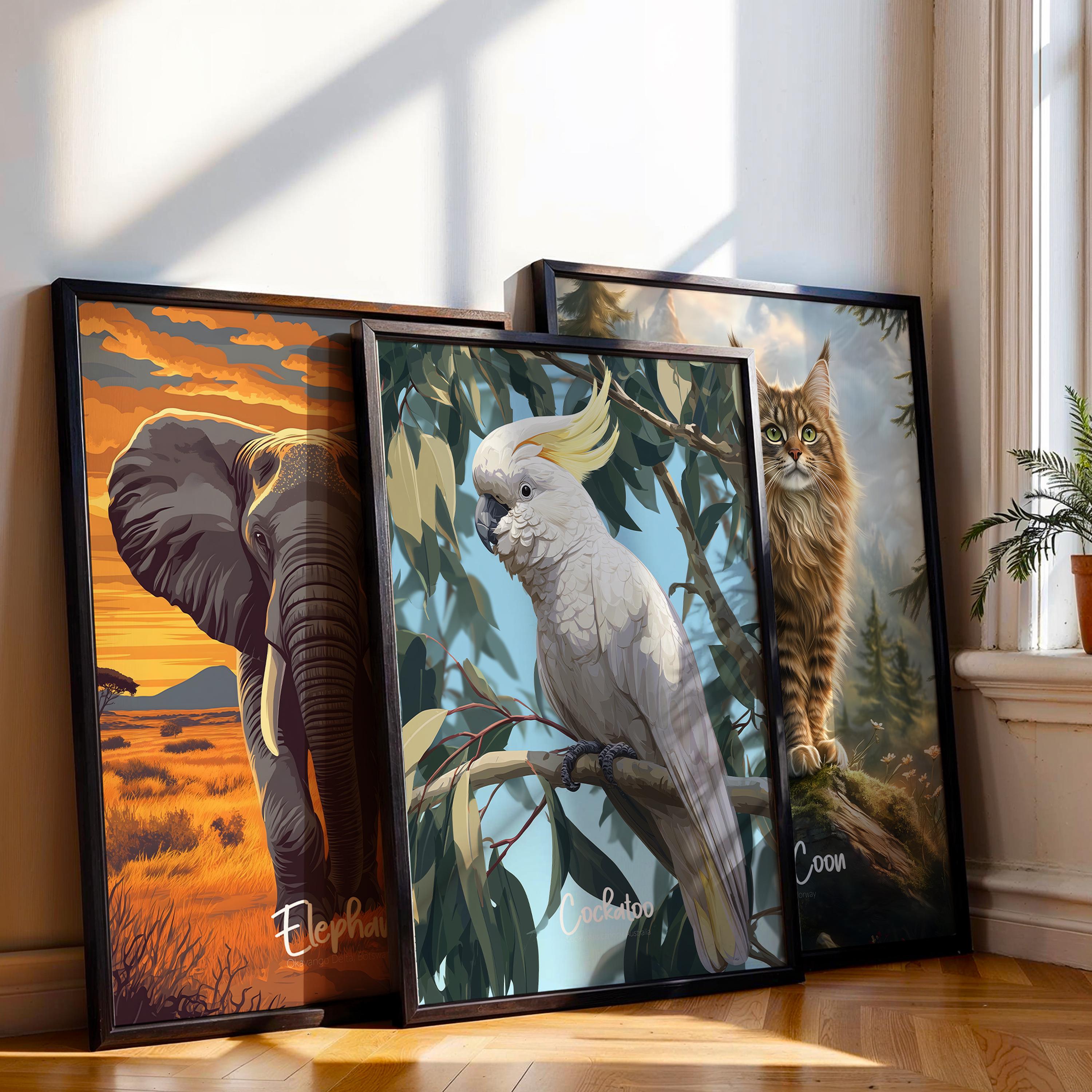 Cockatoo Framed Poster: Colourful Australian Bird Wall Art