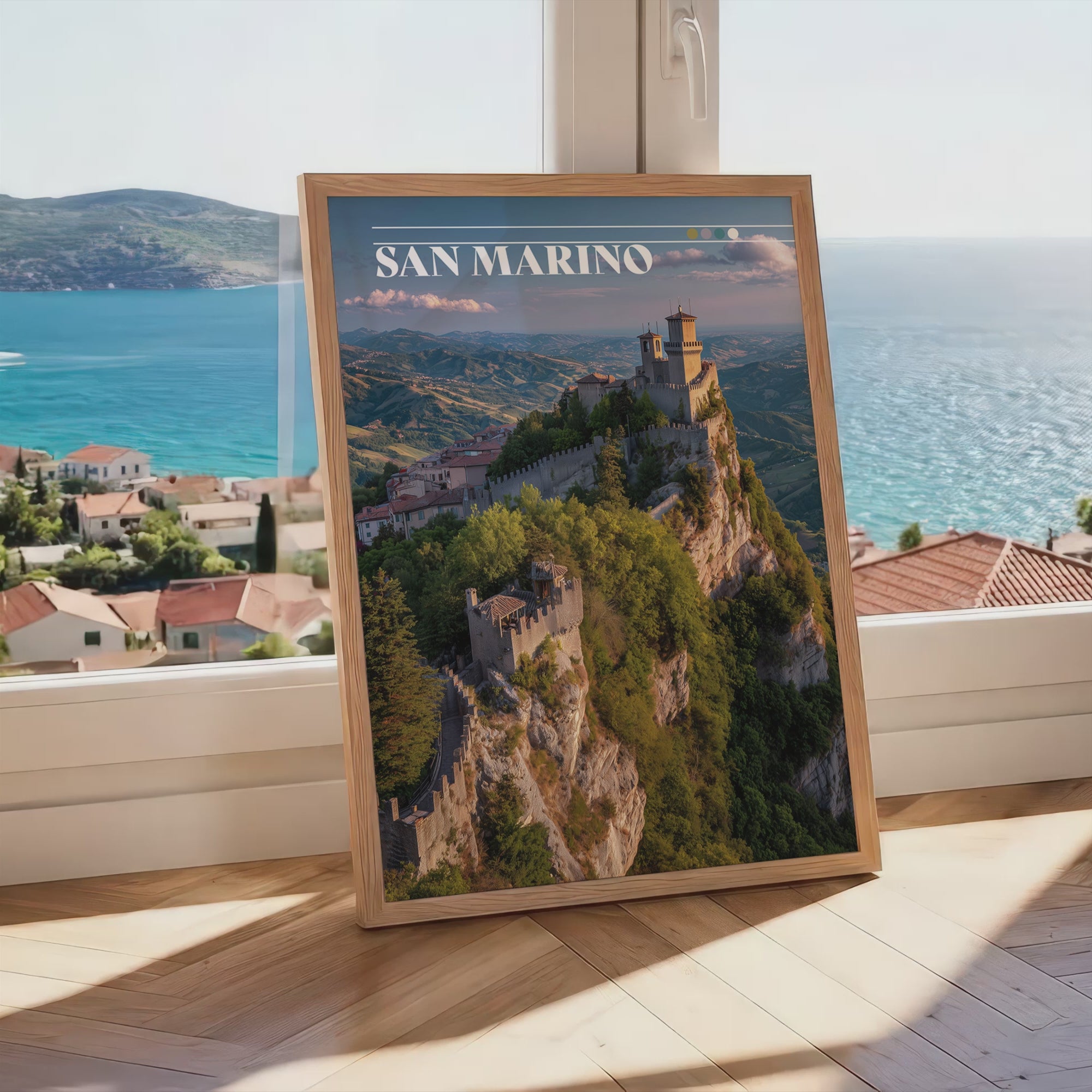 Guaita Tower Print: San Marino Fortress, Italy Travel Poster